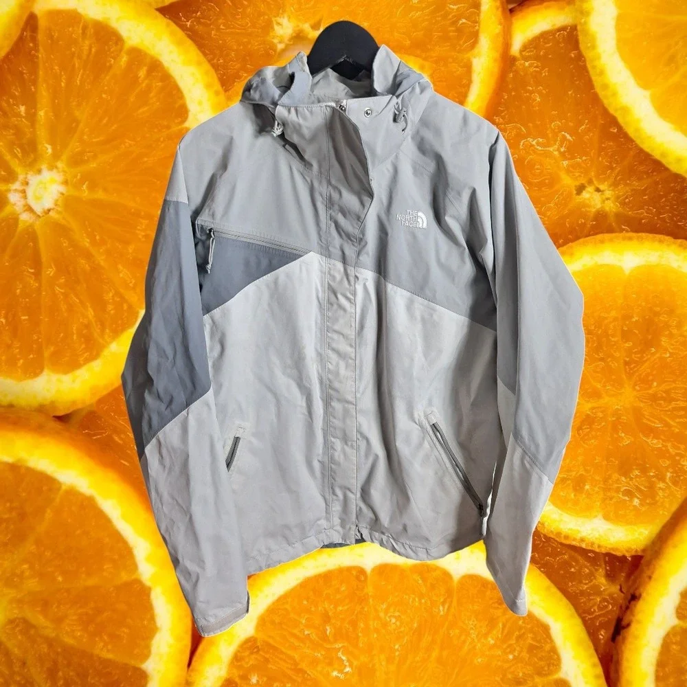 The North‎ Face Windbreaker Jacket Lightweight Full Zip Gray XL